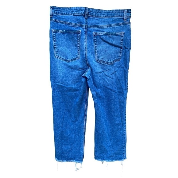 And Now This Frayed Hem Button Front High Rise Crop Jeans I Size: 32 (14) - Picture 2 of 9